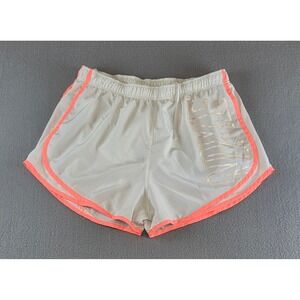 Nike Dri-FIT Womens Running Shorts White Neon Iridescent XL Gym Athletic Workout